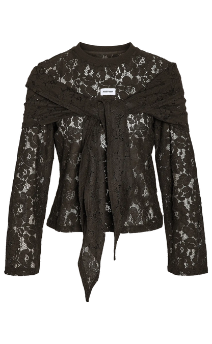 Noisy May Bluse - Venna Lace - Demitasse