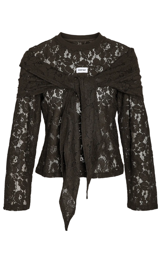 Noisy May Bluse - Venna Lace - Demitasse