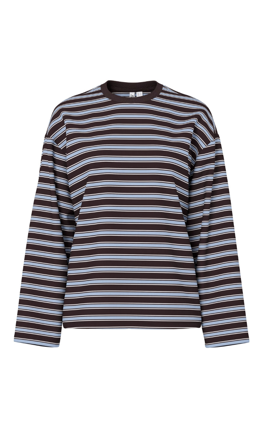 Pieces Bluse - Sadie - Ganache /Cashmere Blue/ Cloud Dancer