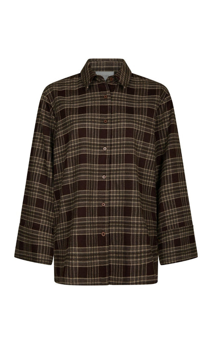 Neo Noir Skjorte - Dita Flannel Check - Brown
