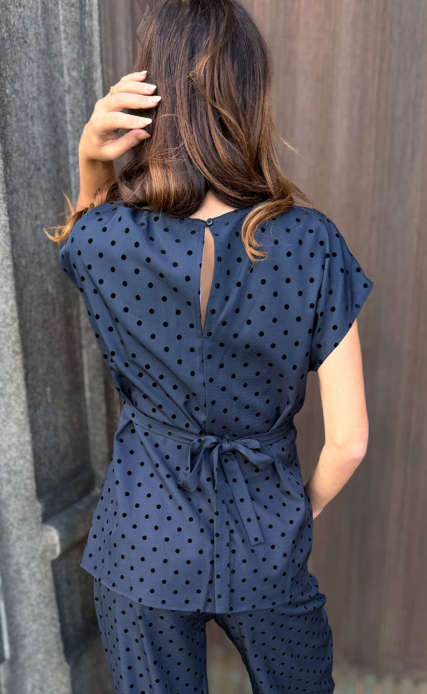 Sisters Point Top - VIKSA-TOP1 - Navy Dot