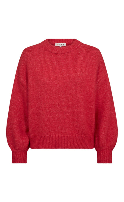 A-View Striktrøje - Else Solid - Red