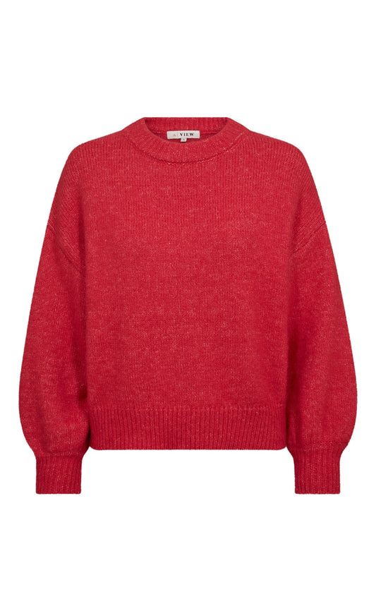 A-View Striktrøje - Else Solid - Red