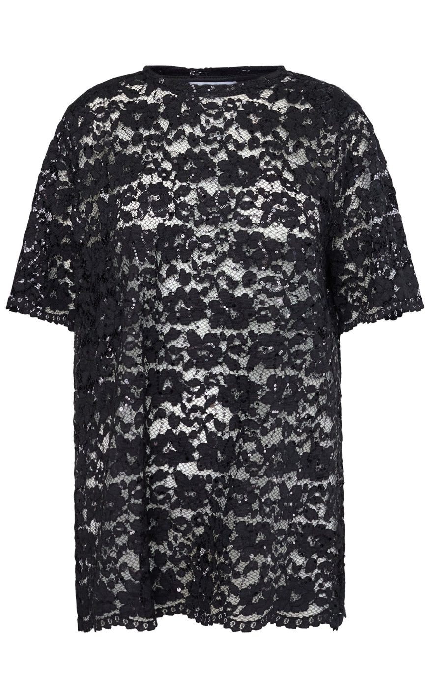 Love & Divine Kjole - Love1630 - Black Lace Sequins