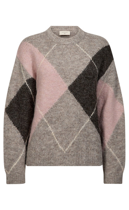 Freequent Strik - Grslulu Argyle - Desert Taupe Mel w. Pale M Mel.