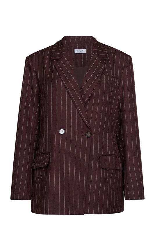 Love & Divine Blazer - Love1648 - Brown Pinstripes