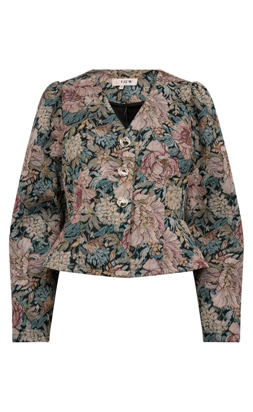 A-View Jakke - Brocade - Sand/Black