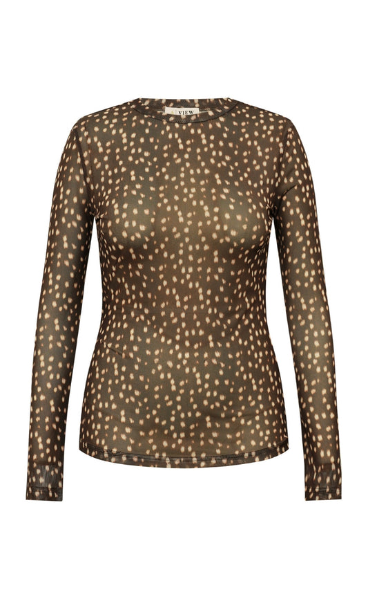 A-Vew Bluse - Silke Bambi - Dark Brown