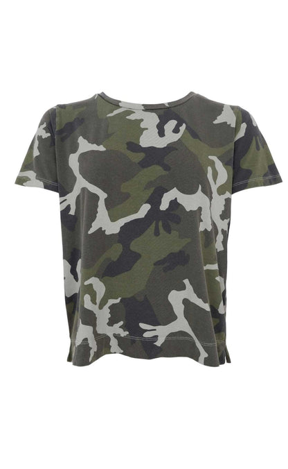Black Colour T-shirt - Zelda - Army Camouflage