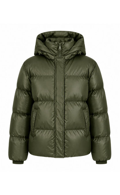 Say INA Copenhagen Jakke - Ella Puffer - Shiny Olive Green