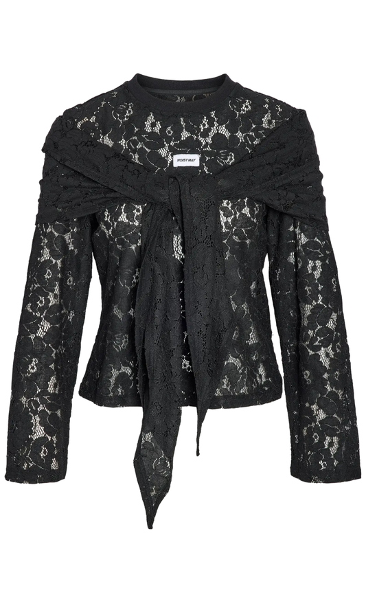 Noisy May Bluse - Venna Lace - Black