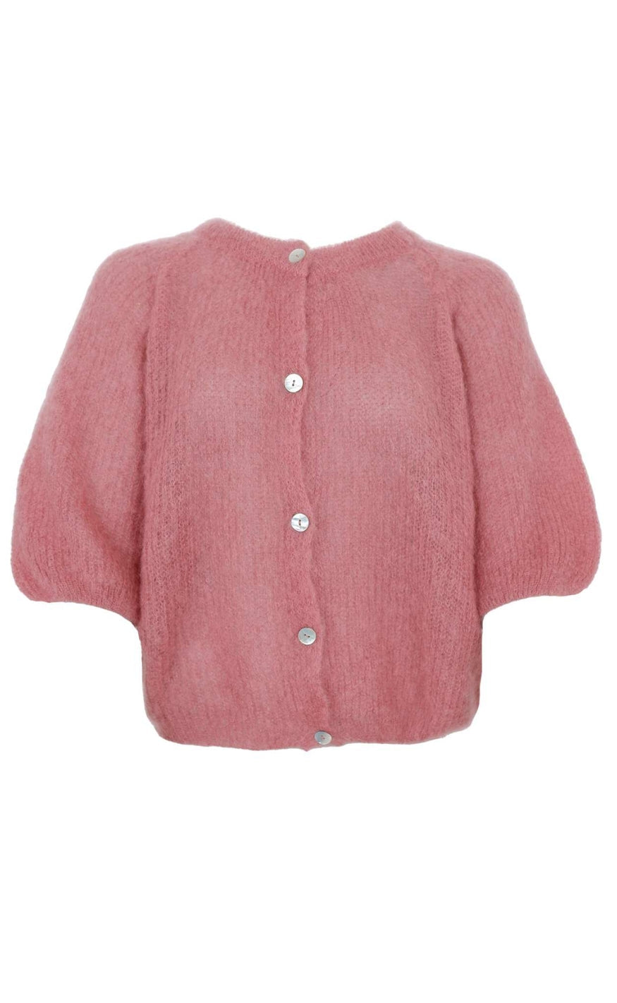 Black Colour Cardigan - Bjoerk Pantent - Warm Rose