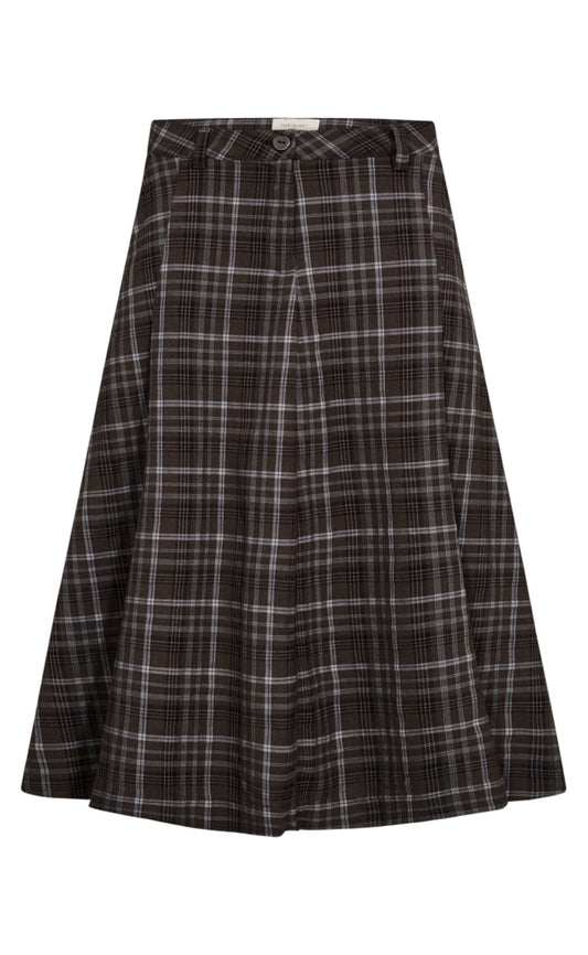 Freequent Nederdel - Kris - Mole w. Chambray Blue