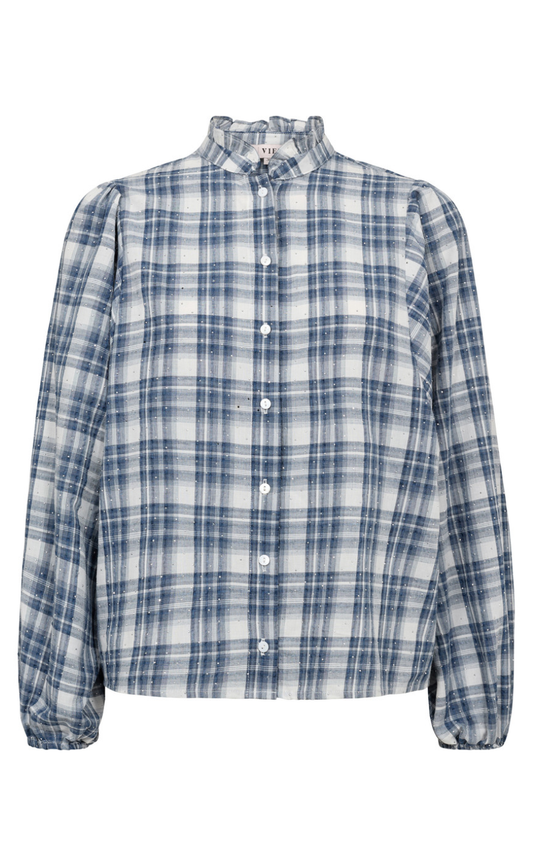 A-View Skjorte - Thalia - Blue/White
