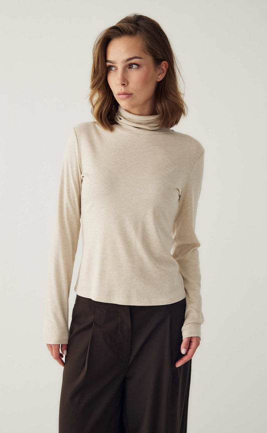 Noella Bluse - Maritza - Oatmeal Melange