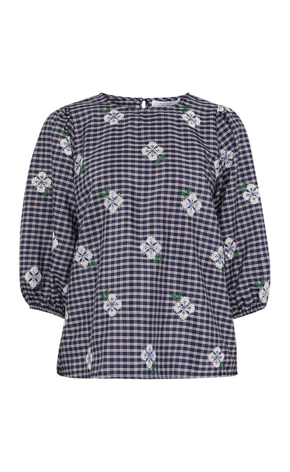 Sisters Point Bluse - GEVA-MS - Navy Check