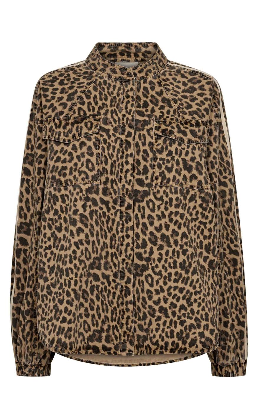 Gossia Jakke - Basma - Leopard Print/Cream Stripe