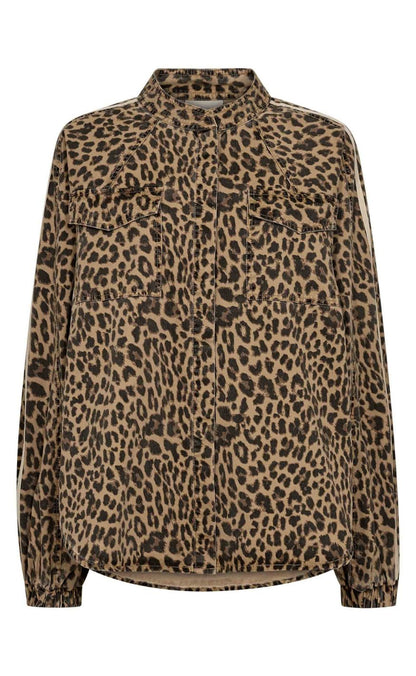 Gossia Jakke - Basma - Leopard Print/Cream Stripe