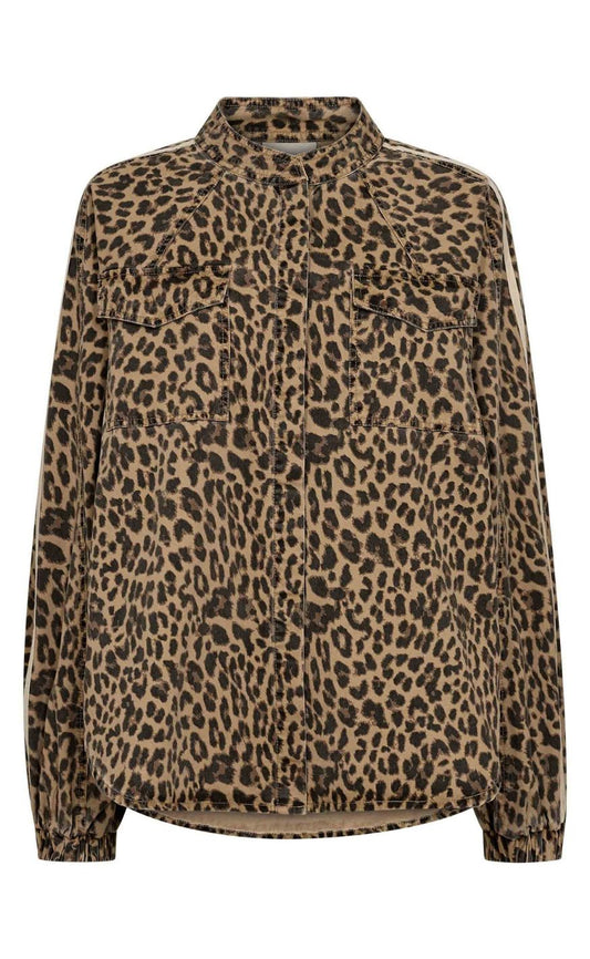 Gossia Jakke - Basma - Leopard Print/Cream Stripe