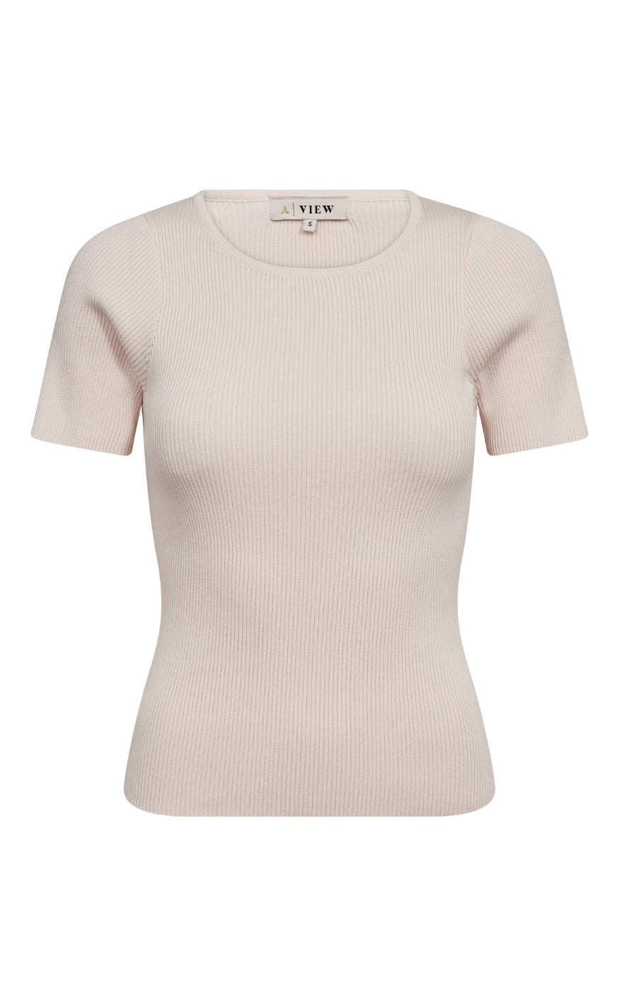 A-View Strik - Rib SS - Pale Rose