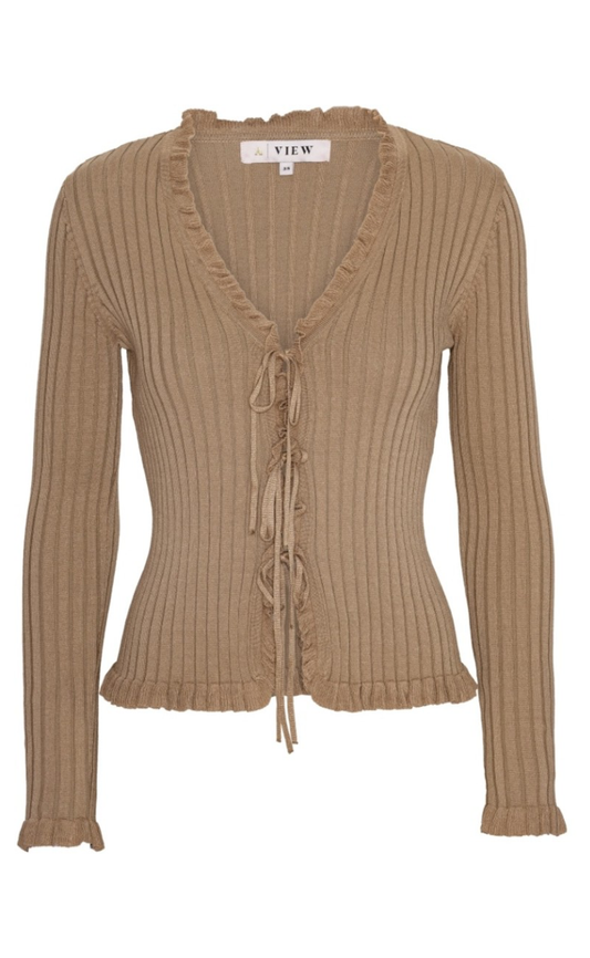 A-View Cardigan - Fabian Tie - Sand