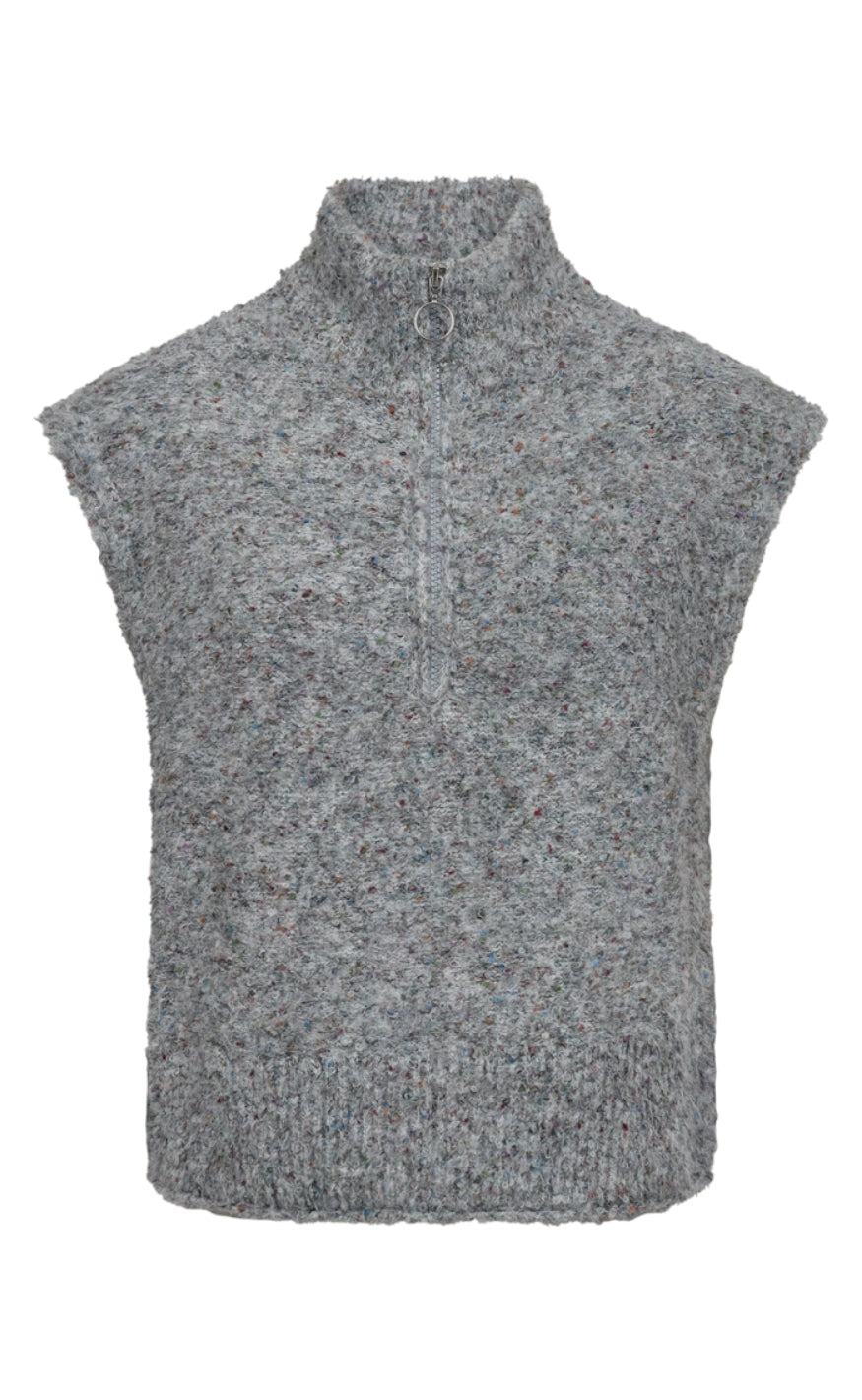Freequent Vest - Grsnemes - Dark Grey Melange