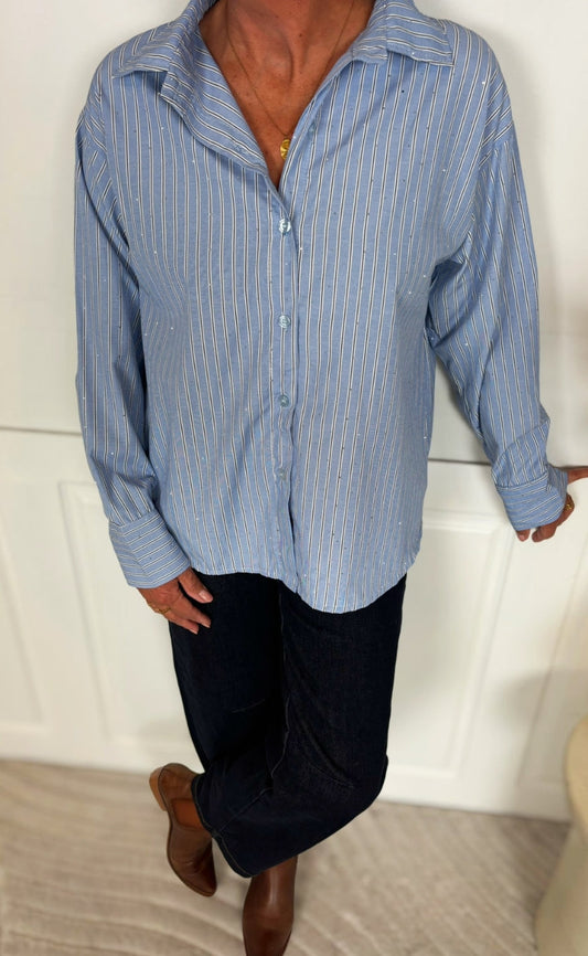 Marta Du Chateau Skjorte - Veloura - Blue Stripe