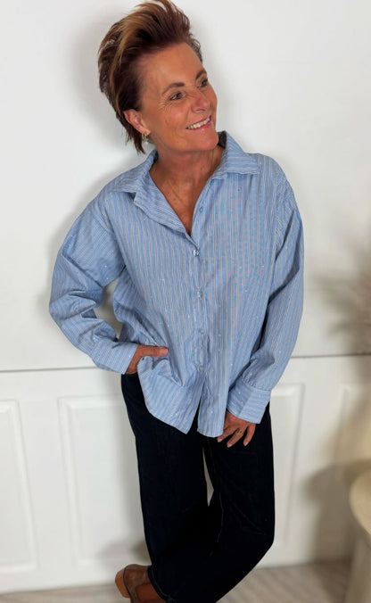 Marta Du Chateau Skjorte - Veloura - Blue Stripe