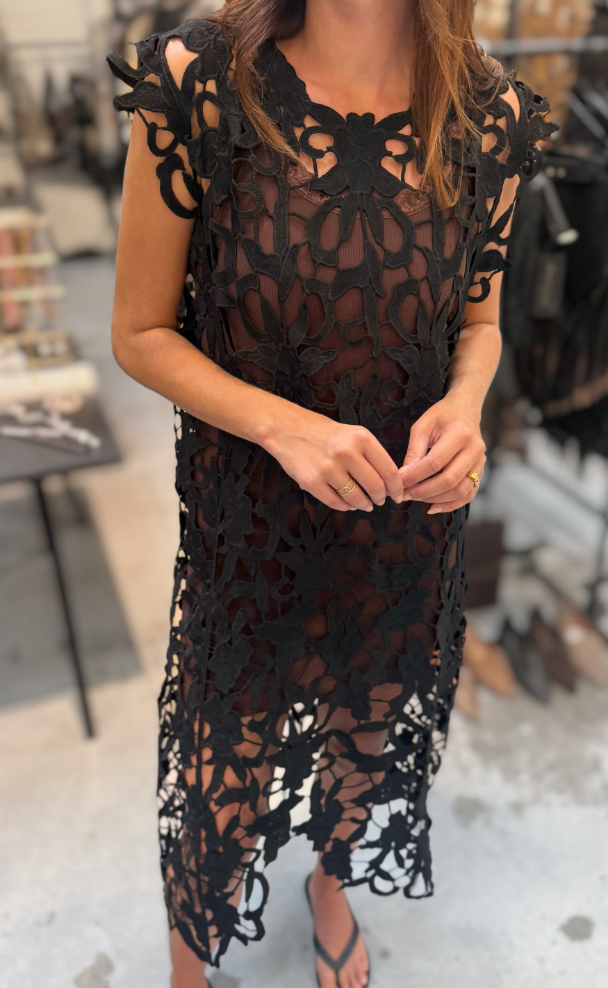 Tim & Simonsen Kjole - Bodil Lace - Black