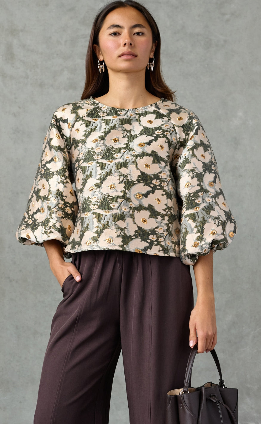 Love & Divine Top - Love1639 - Green Flower