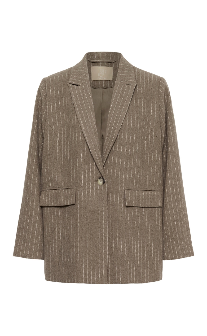 Culture Blazer - Keke - Taupe Stripe