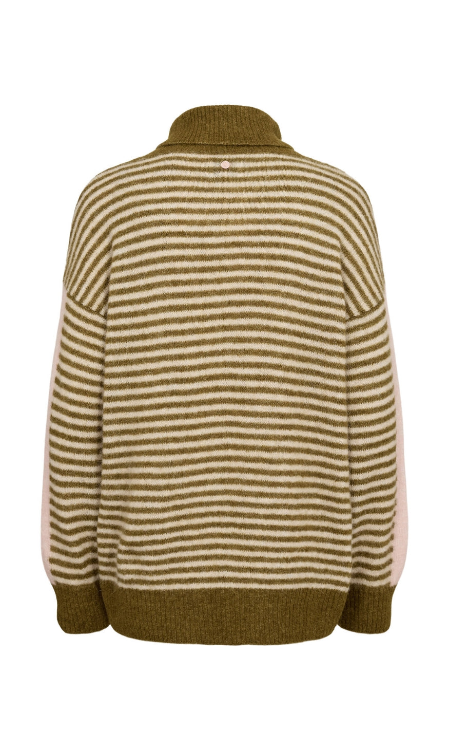Nümph Strik - Riette Mini Stripe - Fir Green