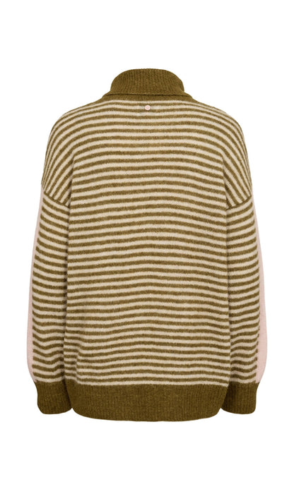 Nümph Strik - Riette Mini Stripe - Fir Green
