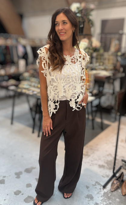 Tim & Simonsen Top - Gudrun Lace - Ivory