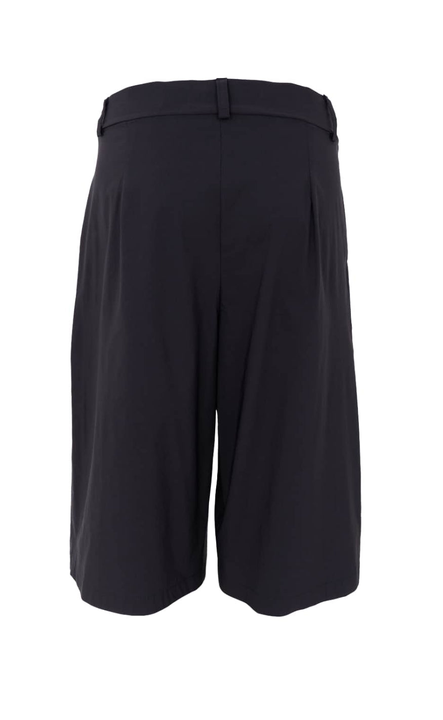 Black Colour Shorts - Davina Pleated - Black