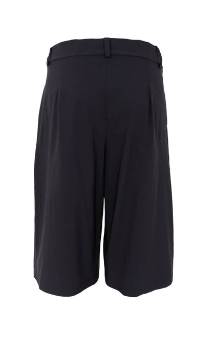 Black Colour Shorts - Davina Pleated - Black