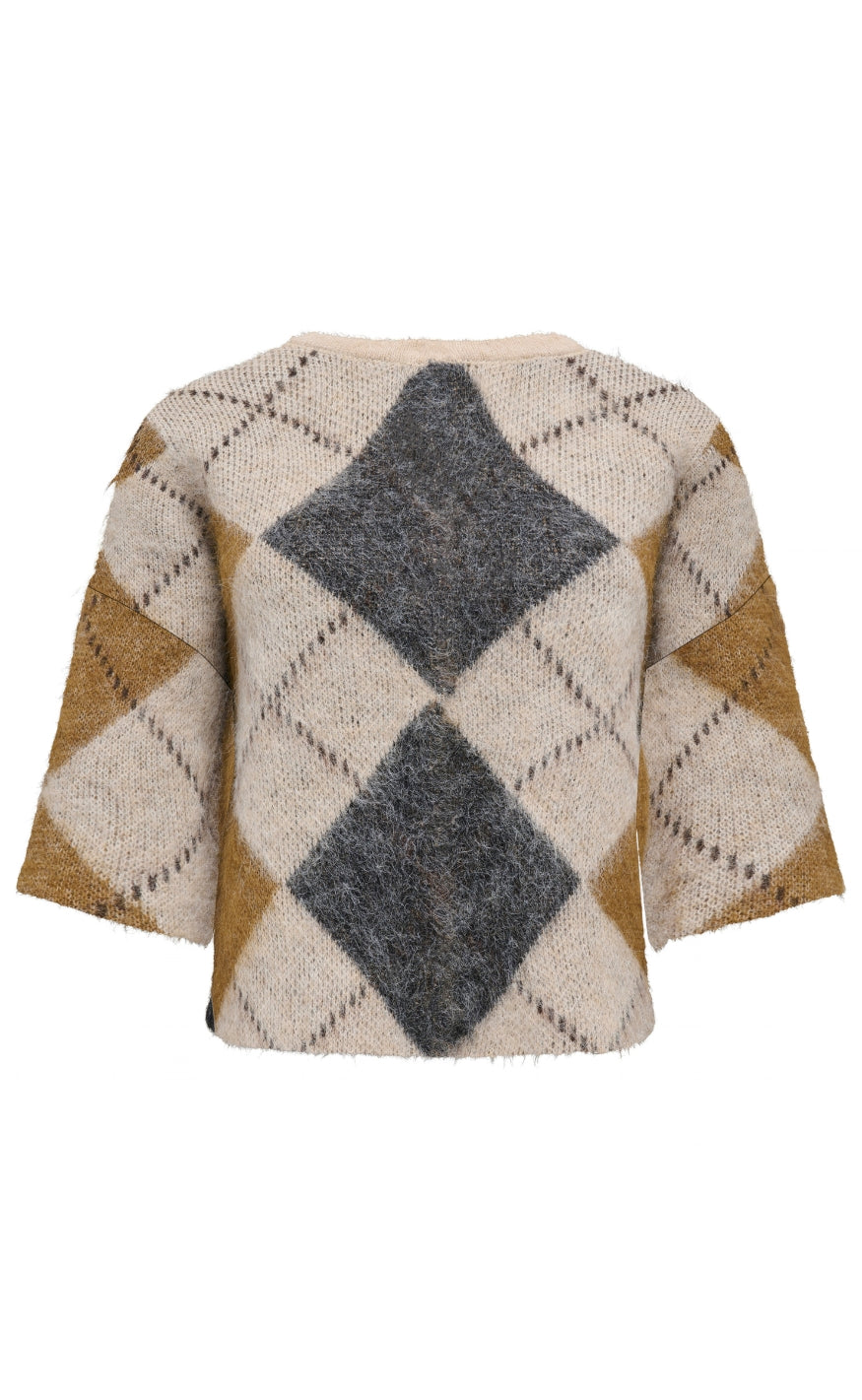 ONLY Strik - Noeme SS - Oatmeal Argyle/DGM/Breen/Bracken/Mel