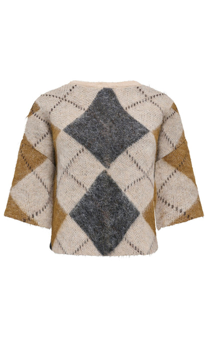 ONLY Strik - Noeme SS - Oatmeal Argyle/DGM/Breen/Bracken/Mel