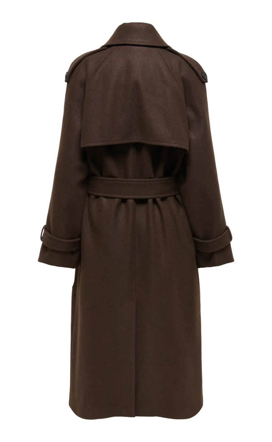 ONLY Frakke - Dear Long - Chocolate Brown Melange