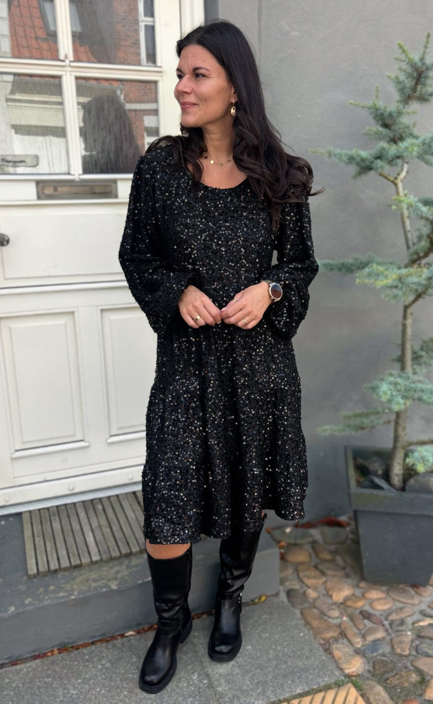 Say INA Copenhagen Kjole - Jane Sequin - Black Sequin