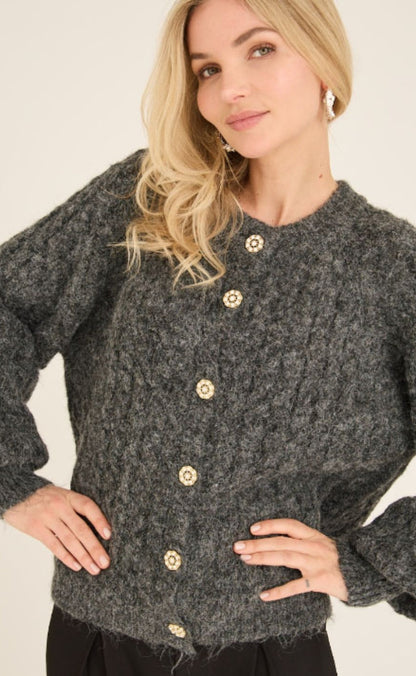 A-View Cardigan - Kabba - Dark Grey