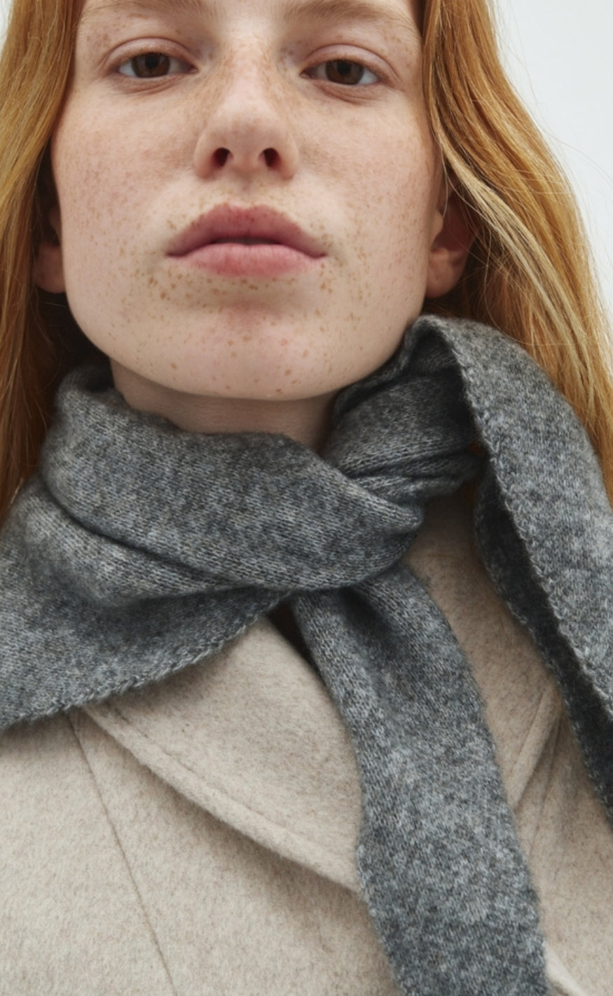 MbyM Tørklæde - Ziggiette-M - Medium Grey Melange