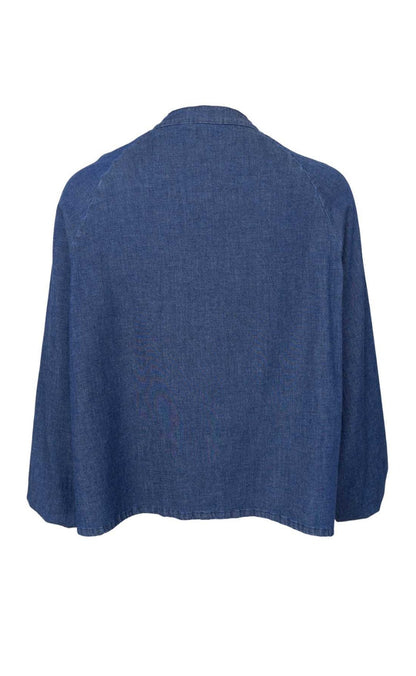 Black Colour Bluse - Carey Raglan - Denim