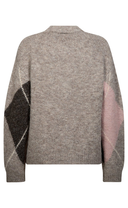Freequent Strik - Grslulu Argyle - Desert Taupe Mel w. Pale M Mel.