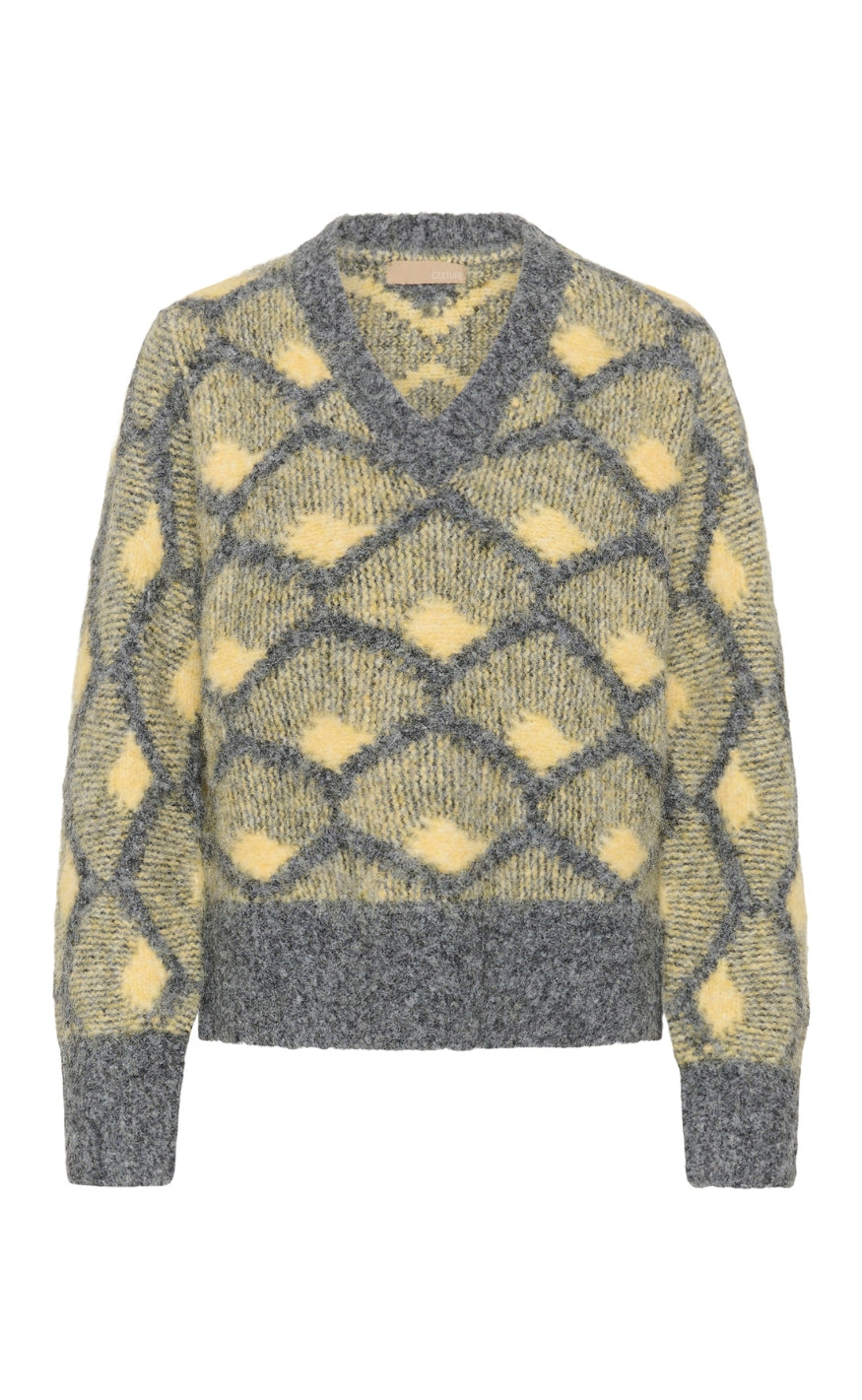Culture Pullover - Gilan - Grey/Yellow