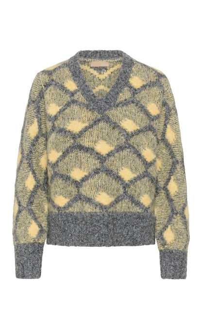 Culture Pullover - Gilan - Grey/Yellow