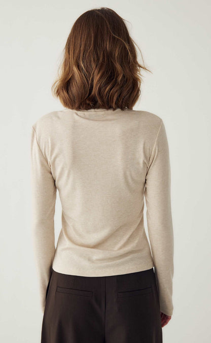 Noella Bluse - Maritza - Oatmeal Melange