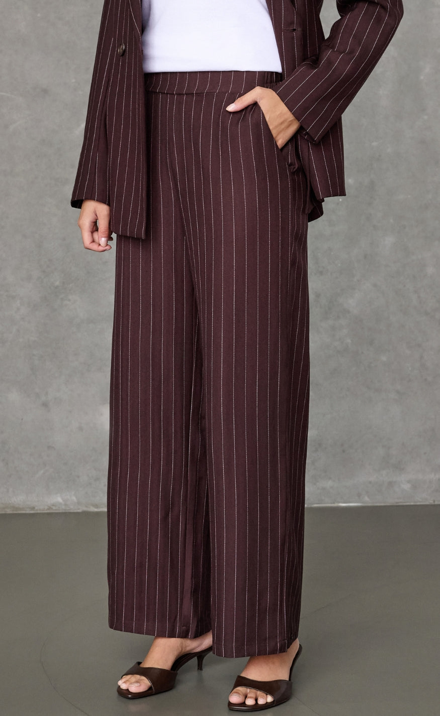 Love & Divine Bukser - Love1024-65 - Brown Pinstripes