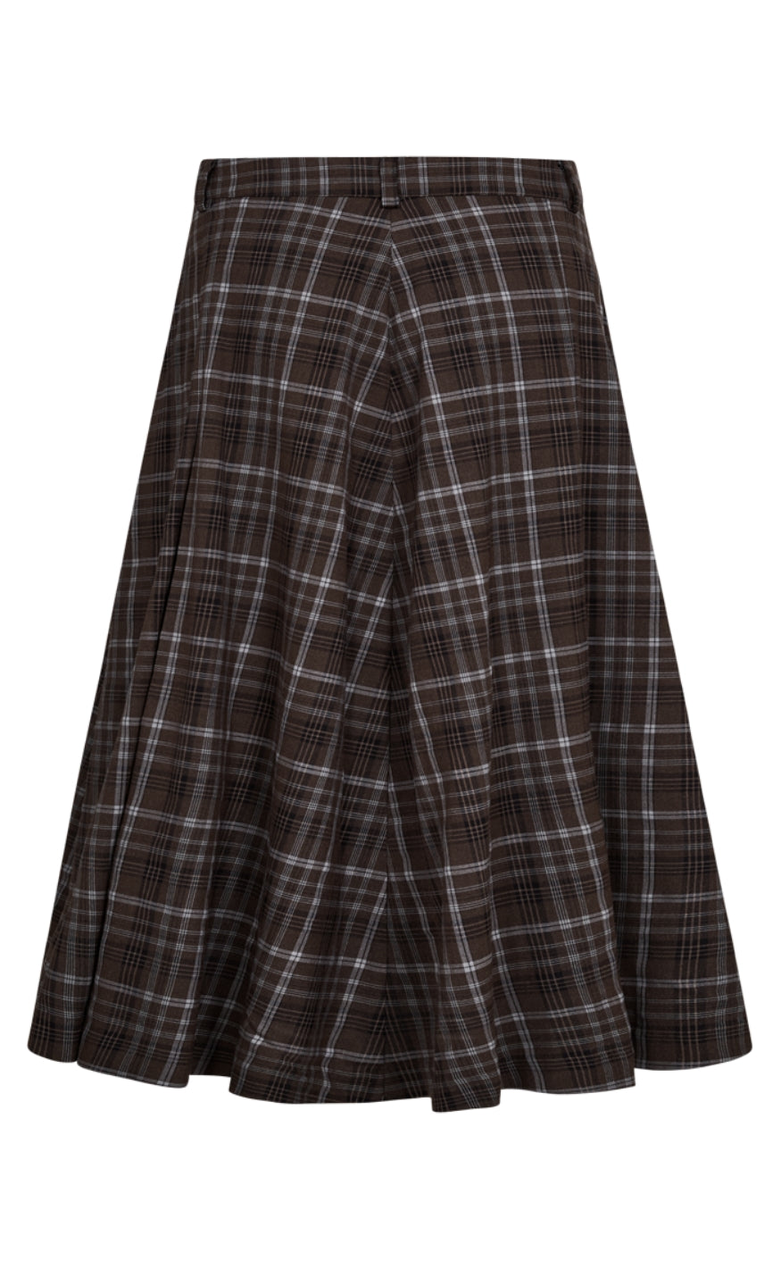 Freequent Nederdel - Kris - Mole w. Chambray Blue