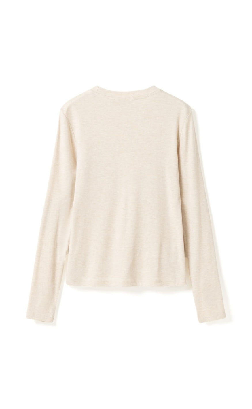 Noella Bluse - Lidie - Oatmeal Melange